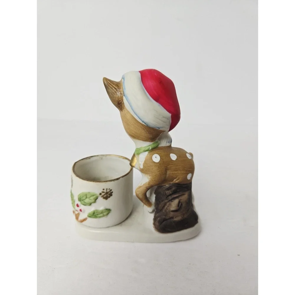 Vintage Christmas candle holder Jasco Little Reindeer